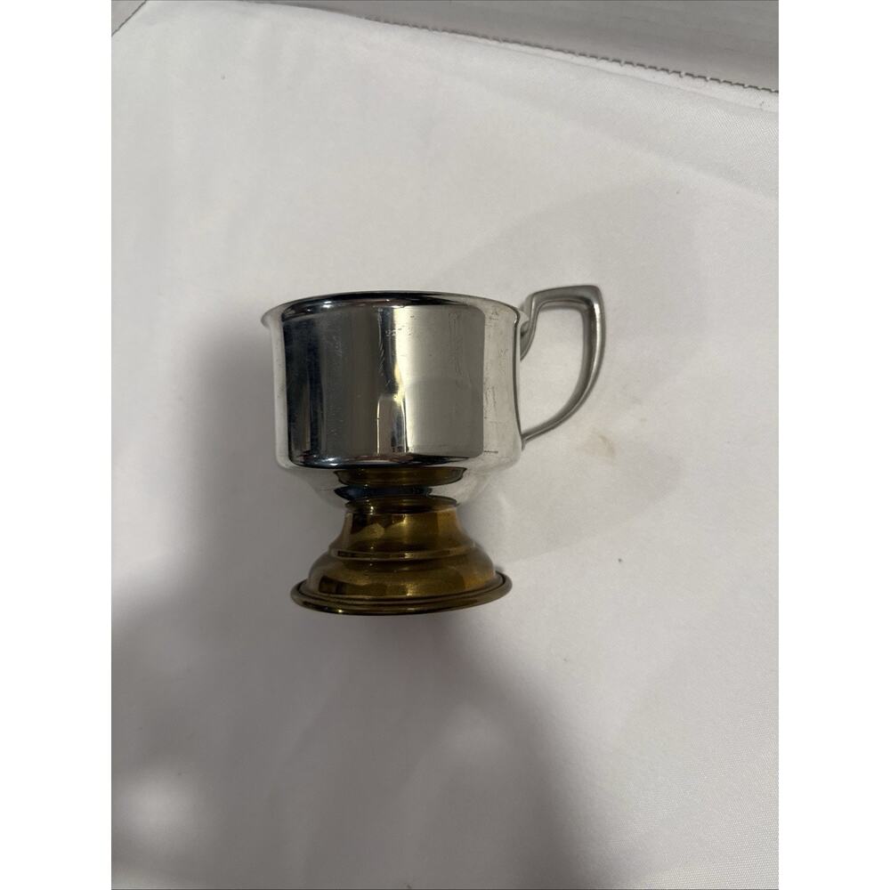 Kirk Stieff Pewter Coffee Tea Cup Mug Brass Bottom